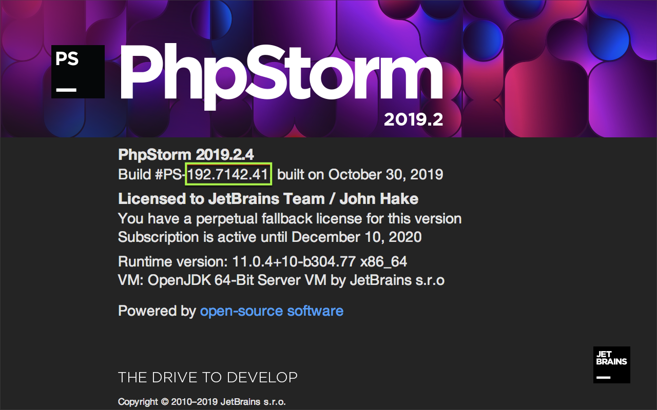 Example PhpStorm Splash Screen