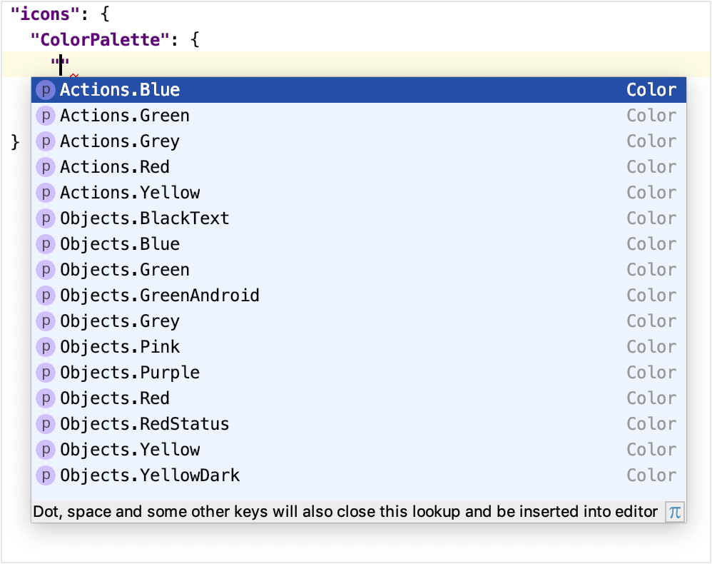 Color Palette Popup